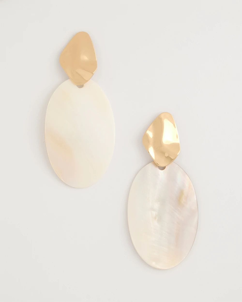 Shell Oval Drop Earrings
