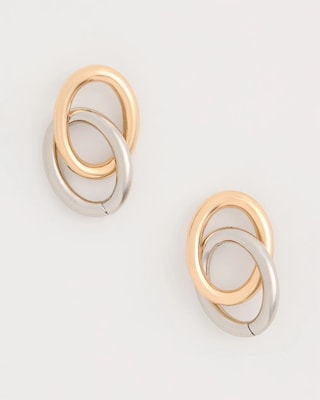 Mixed-Metal Link Earrings