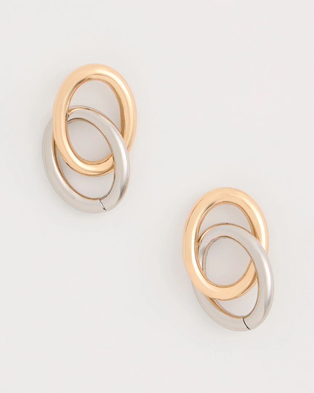 Mixed-Metal Link Earrings