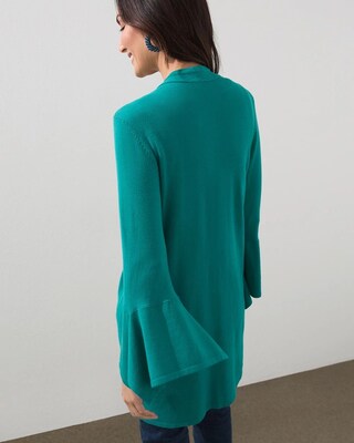 Spun Rayon Flare Sleeve Cardigan