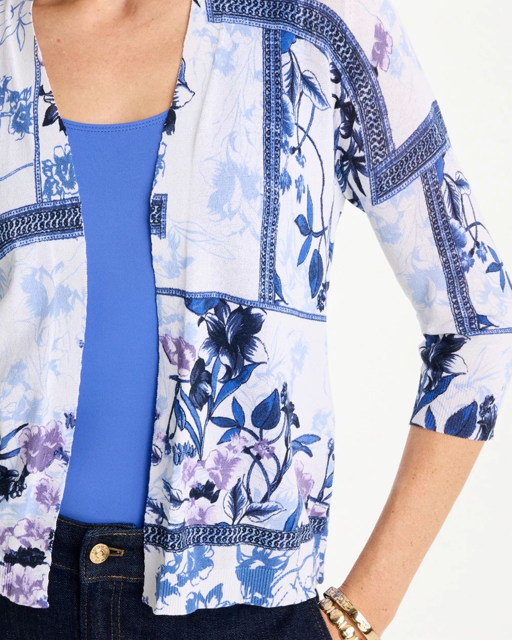 Summer Romance Botanical Cardigan click to view larger image.