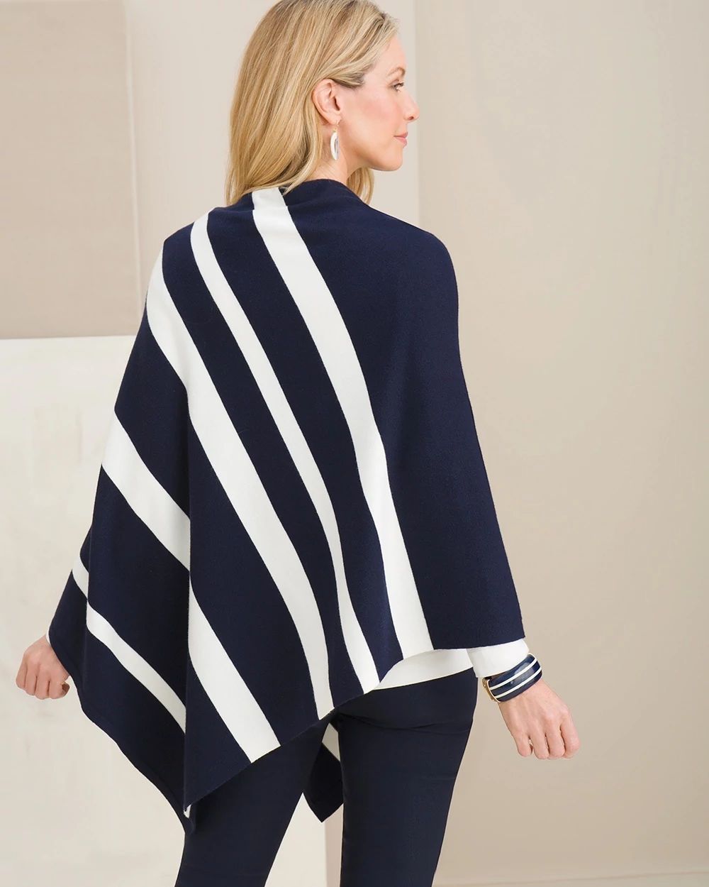 Nautical Striped Poncho