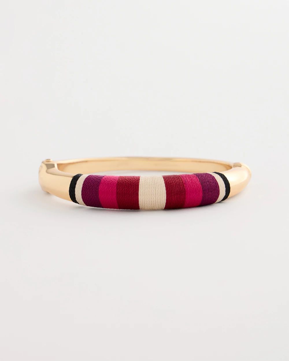 Thread Wrapped Hinge Cuff Bracelet