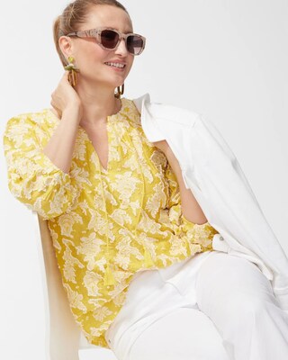 3D Jacquard Clip Dot Top