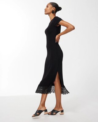 Petite Travelers Lace Hem Maxi Dress