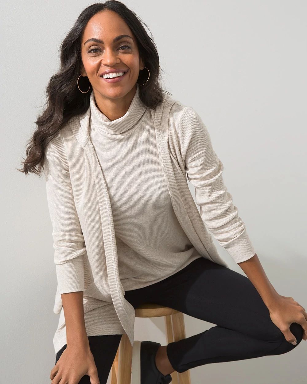 Zenergy Waffle Knit Cardigan