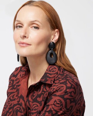 Black Drop Hoops