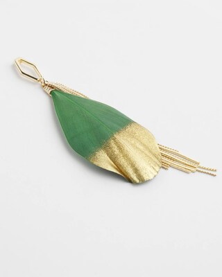 No Droop™ Green Fringe Earrings