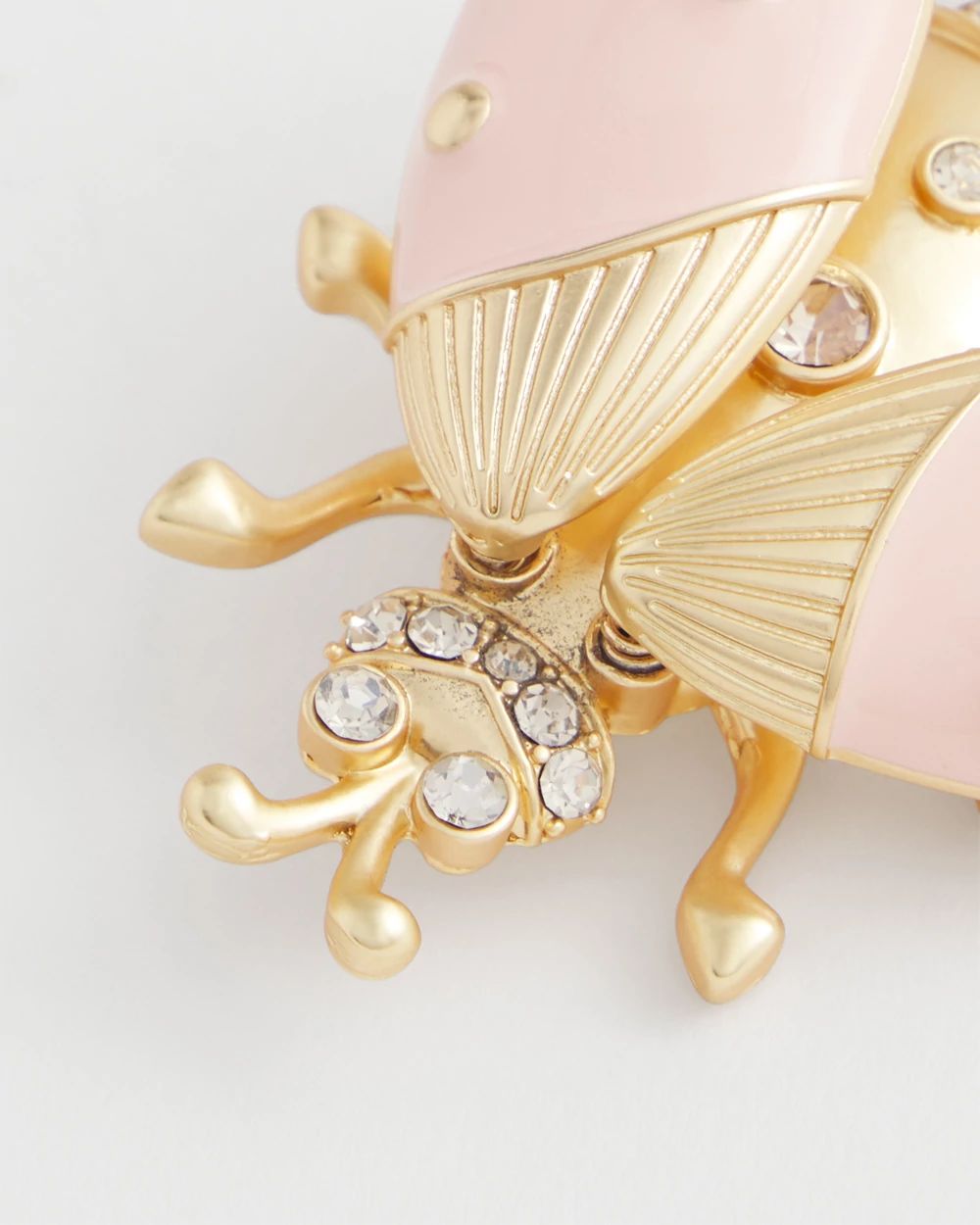 Pink Bug Brooch