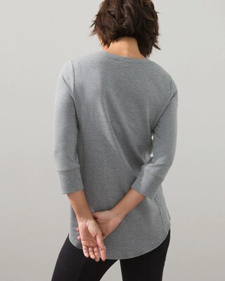 Zenergy Ribbed Trim V-neck Tunic
