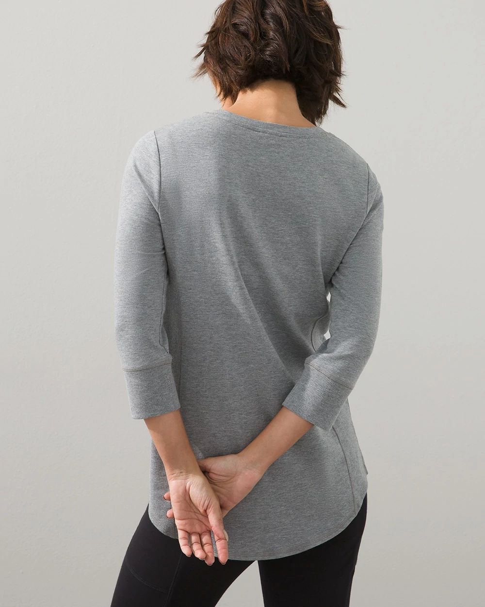 Zenergy Ribbed Trim V-neck Tunic