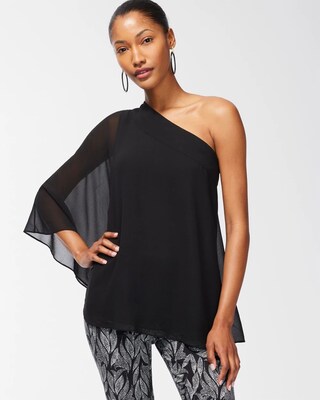 Black One-Shoulder Top