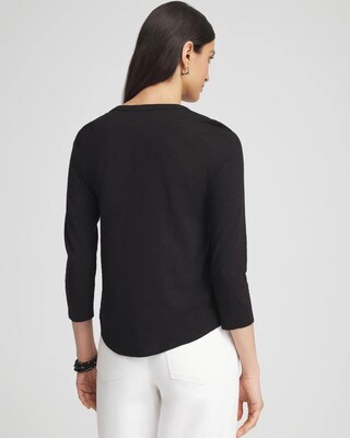 V-neck 3/4 Sleeve Tee click to view larger image.