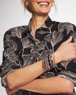 Black Large Stretch Bracelet click to view larger image.