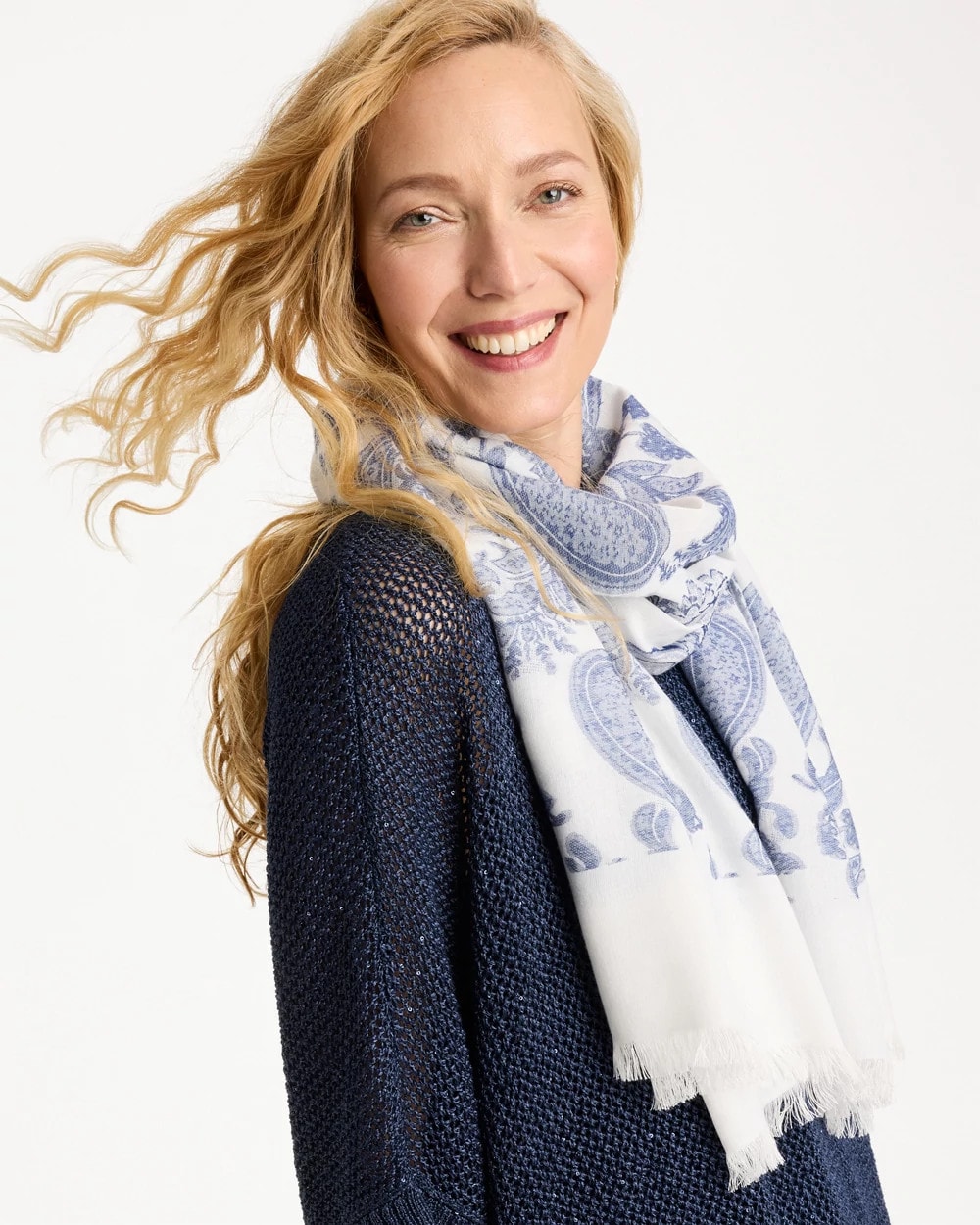 Paisley Jacquard Oblong Scarf