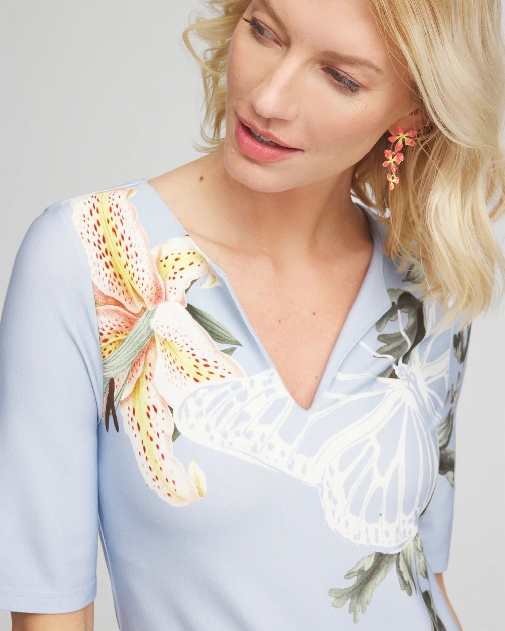 Floral Short Sleeved Maxi Dress click to view larger image.