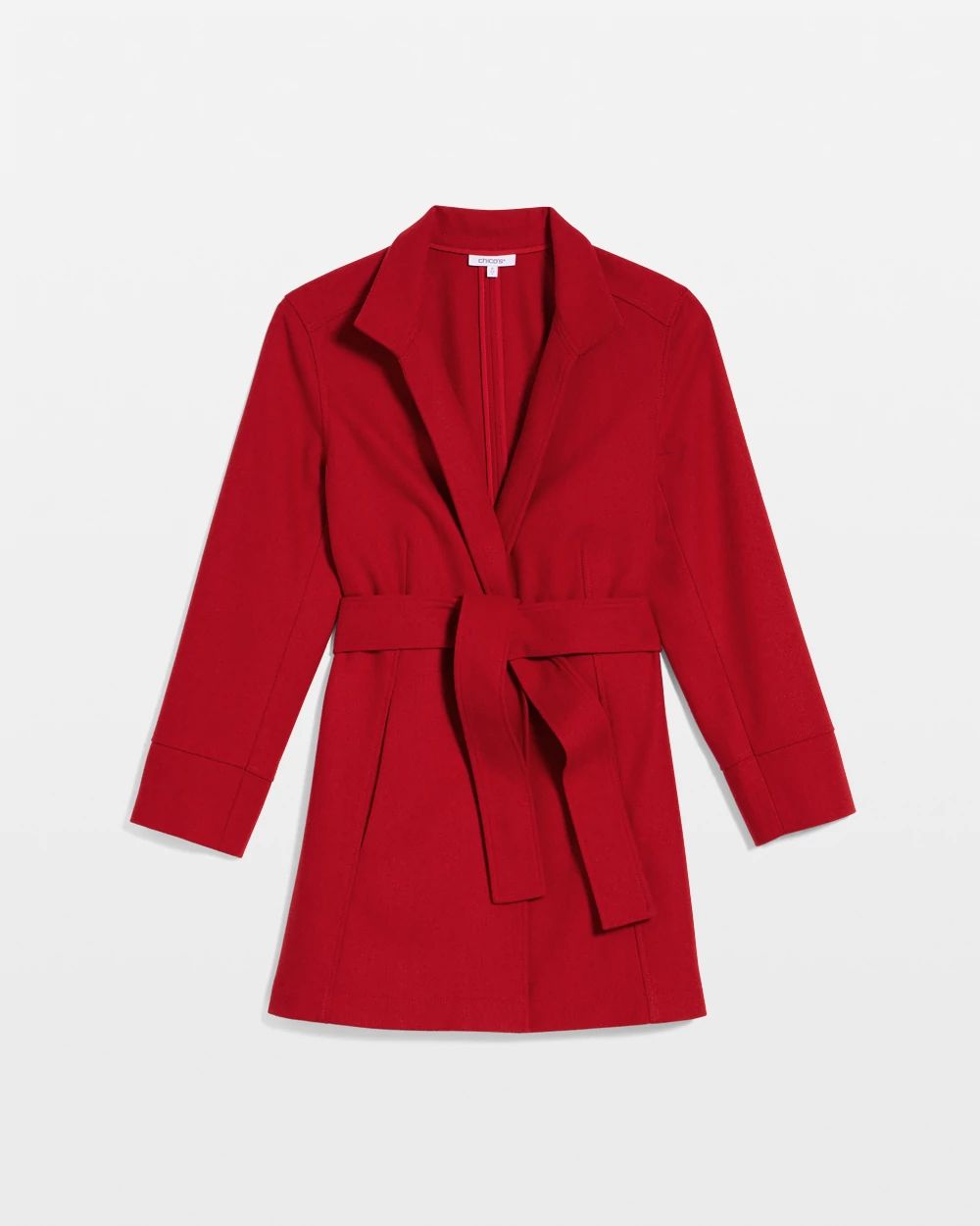Melton Long-Sleeve Belted Jacket click to view larger image.