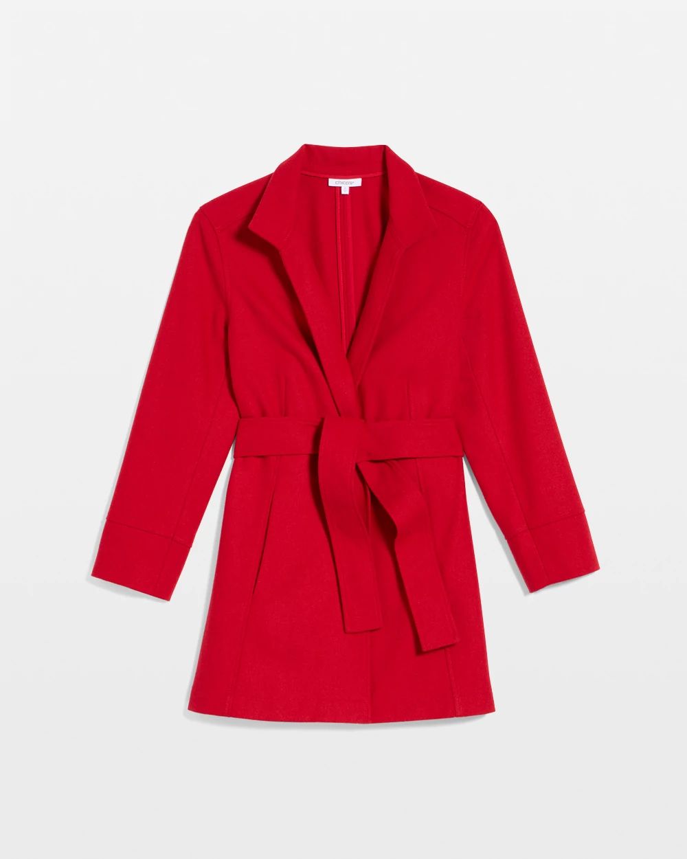 Melton Long-Sleeve Belted Jacket click to view larger image.