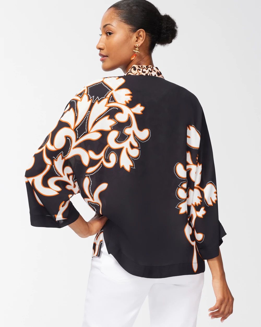 Mixed Print Ruana