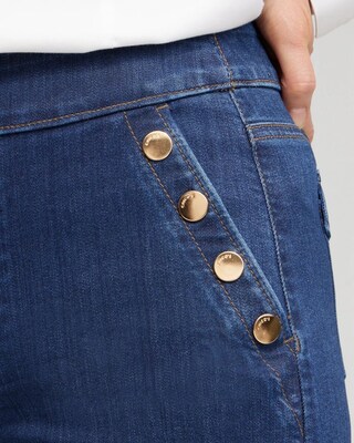 Pull-on Wide Leg Jeans