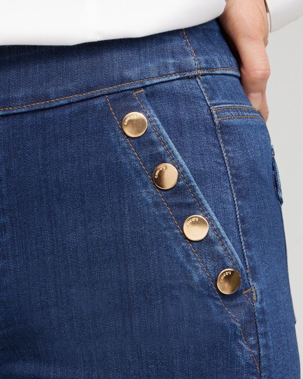 Pull-on Wide Leg Jeans