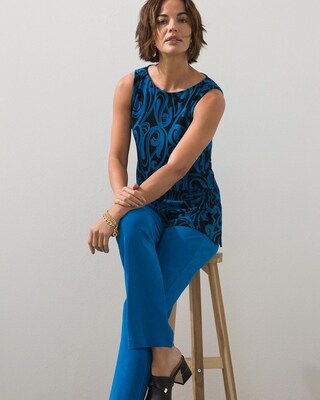 Travelers Print Side Slit Tank