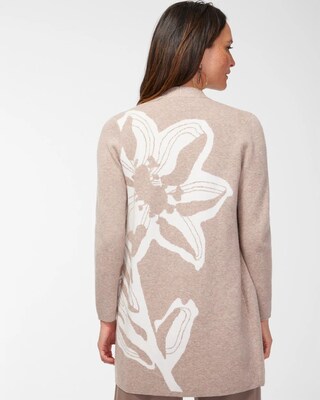 Floral Jacquard Cardigan