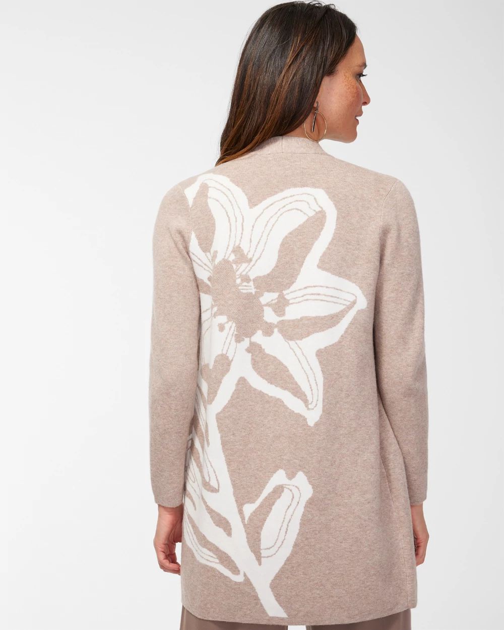 Floral Jacquard Cardigan