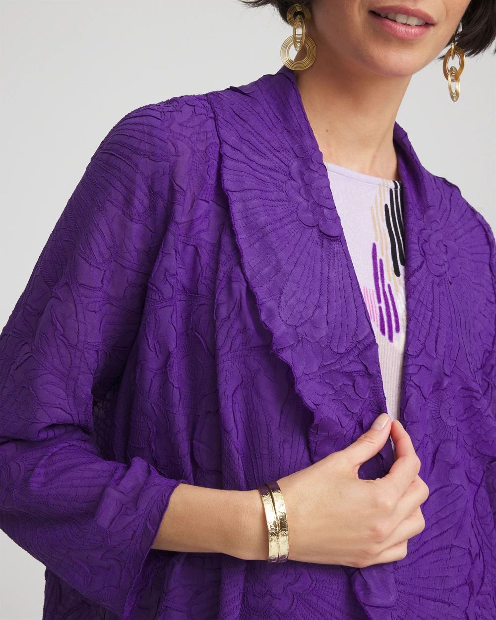 Travelers™ Collection Floral-Embossed Jacket