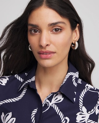 Silver Puff Hoop Earrings click to view larger image.