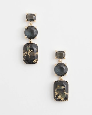 Emerald Cut Drop Earrings click to view larger image.