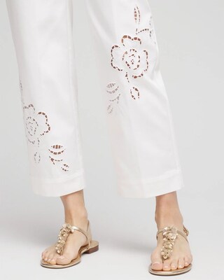 Sateen Cutout Cropped Pants click to view larger image.