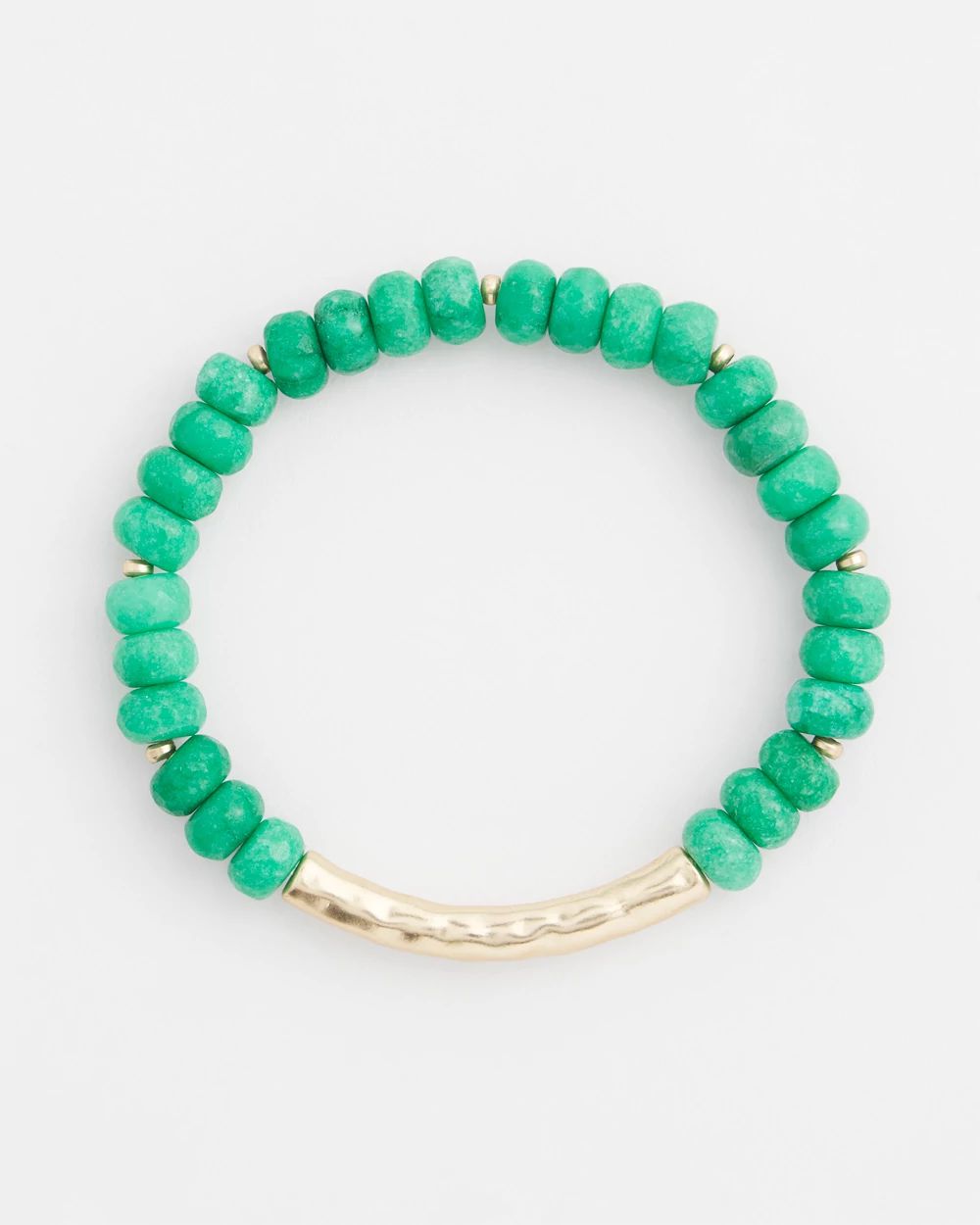 Jade Bead Bar Stretch Bracelet