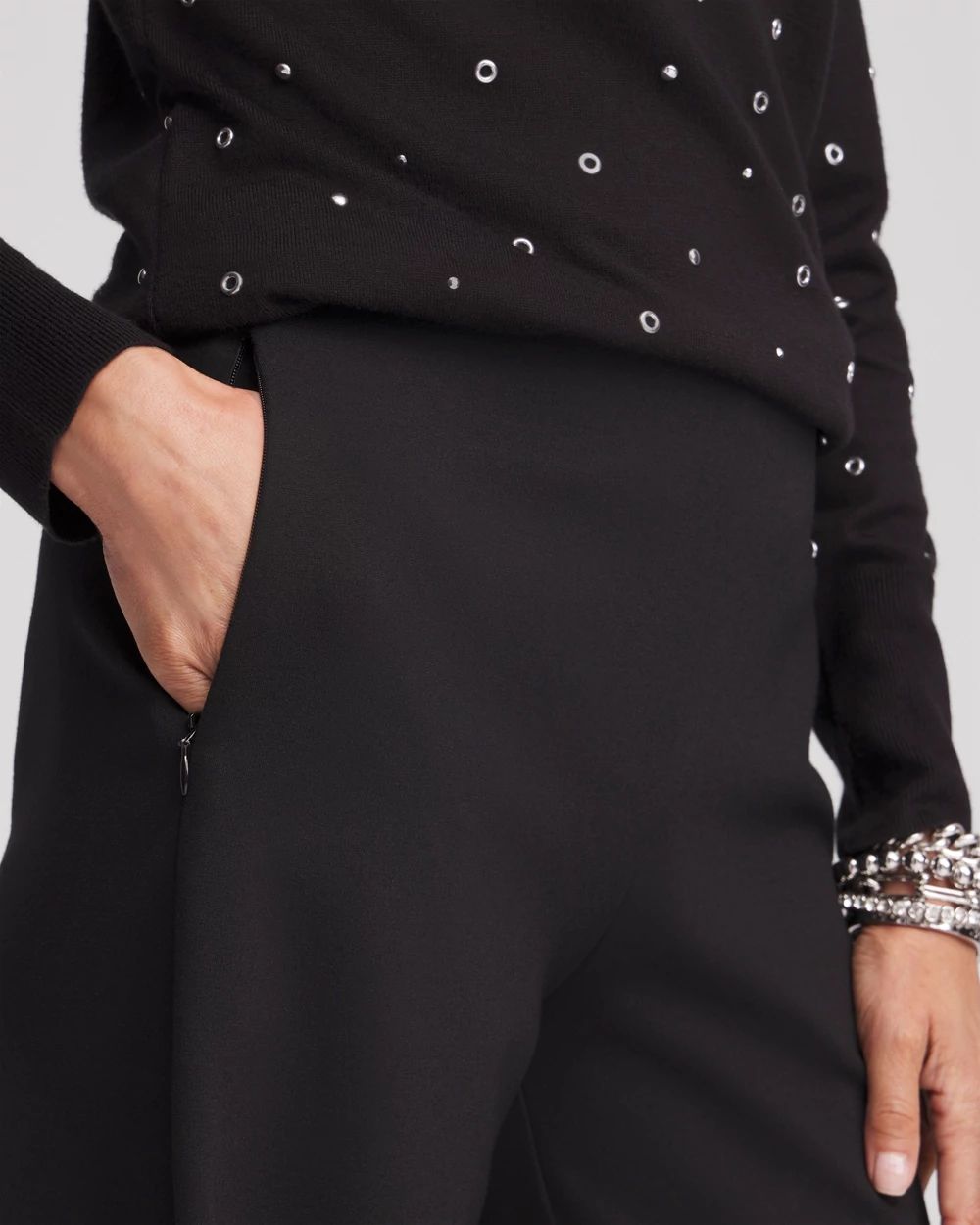 Juliet Ponte Wide Leg Cropped Pants