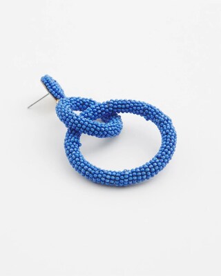 No Droop™ Blue Sead Bead Earrings
