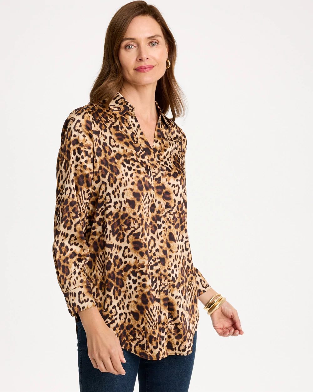 Sumptuous Satin Prestige Splitneck Tunic