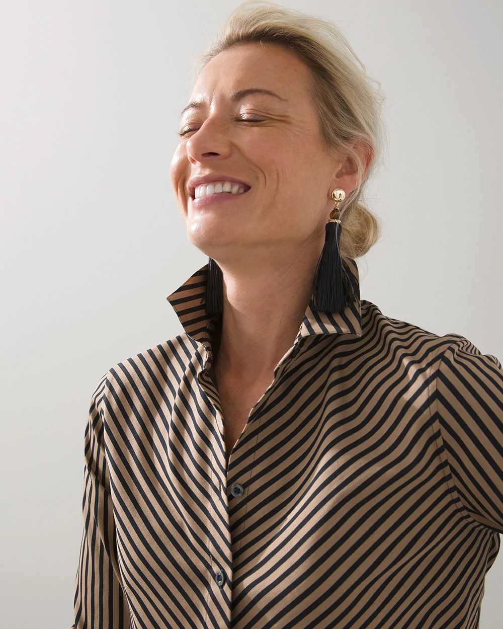 No Iron Stretch Imperial Stripe Tunic