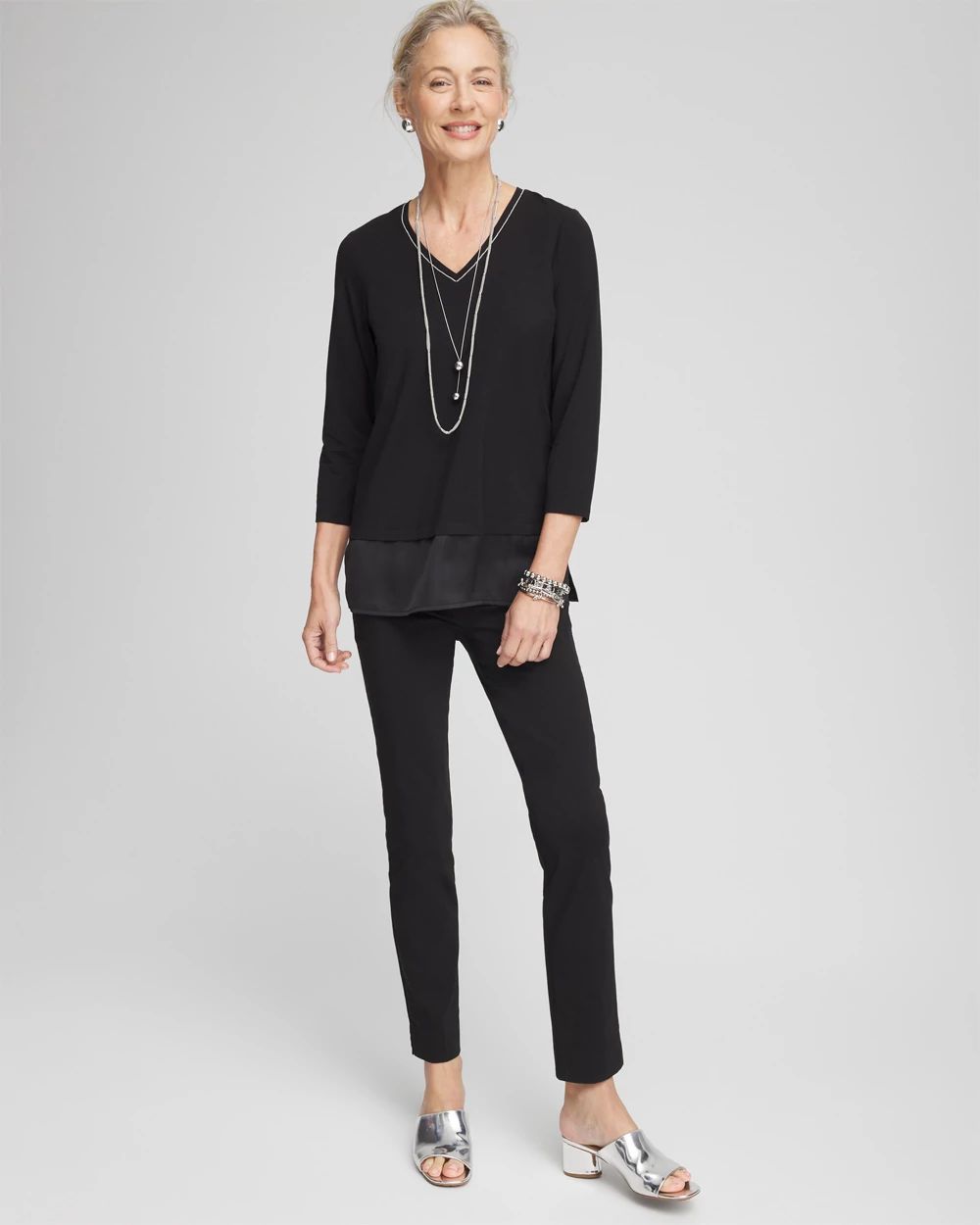 Caviar Satin Mix Tunic click to view larger image.