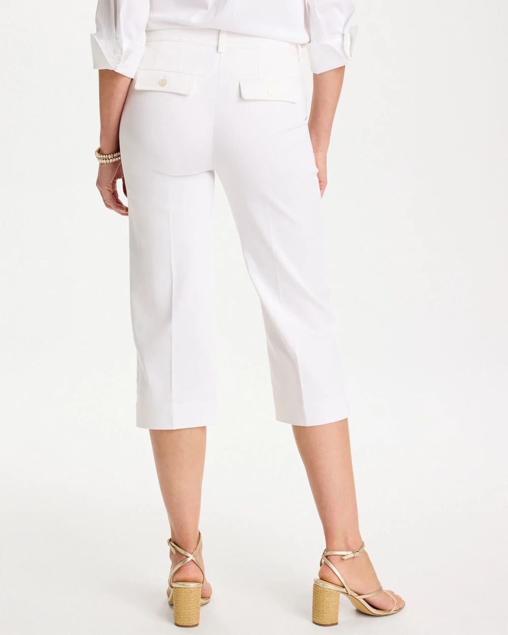 Emme Sateen Straight Capri Pants click to view larger image.