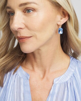 No Droop™ Blue Drop Earrings