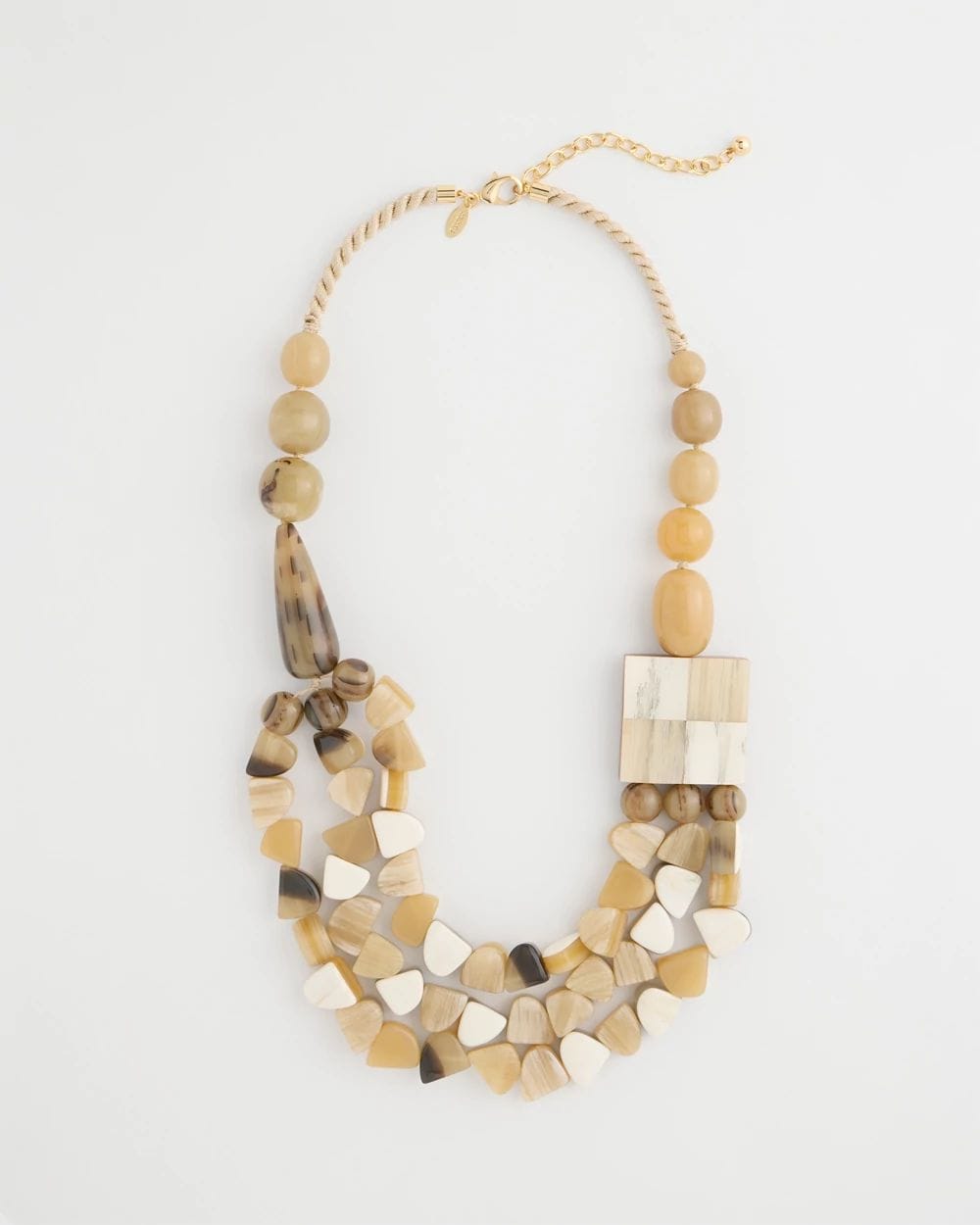 Chico's Originals Faux Horn Geo Necklace