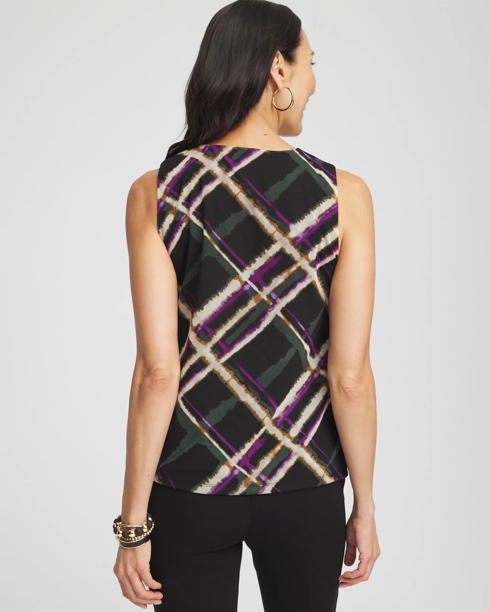 Plaid Mesh Tank