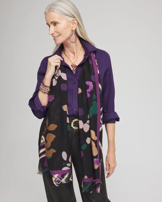 Floral Sprigs Oblong Scarf
