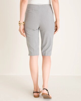 So Slimming Brigitte Pinstriped Slim Shorts- 13 Inch Inseam
