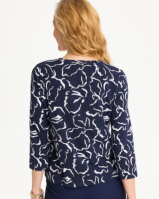 Maya Cotton Stretch 3/4 Sleeve Tee click to view larger image.