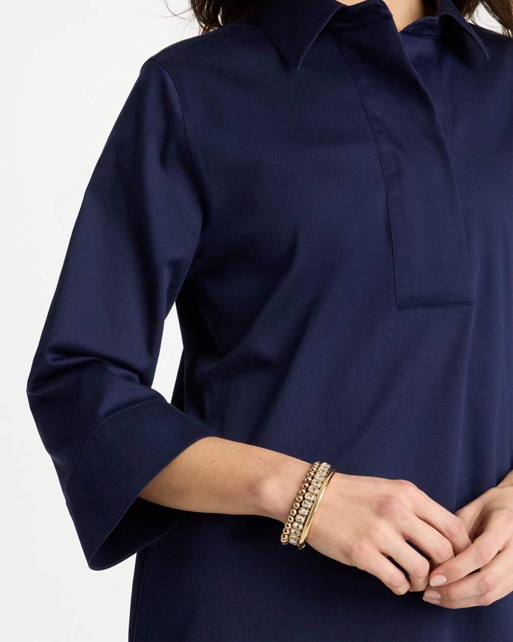 No Iron™ Stretch Popover Tunic click to view larger image.