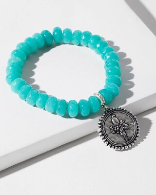 Jade Drop Off Stretch Bracelet