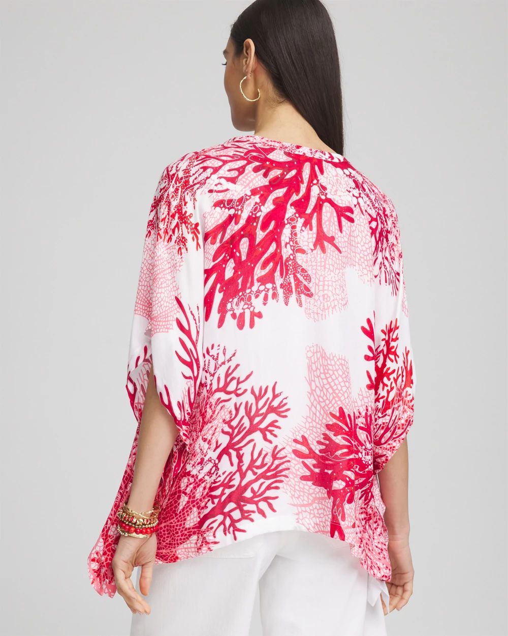 Coral Reef Motif Poncho