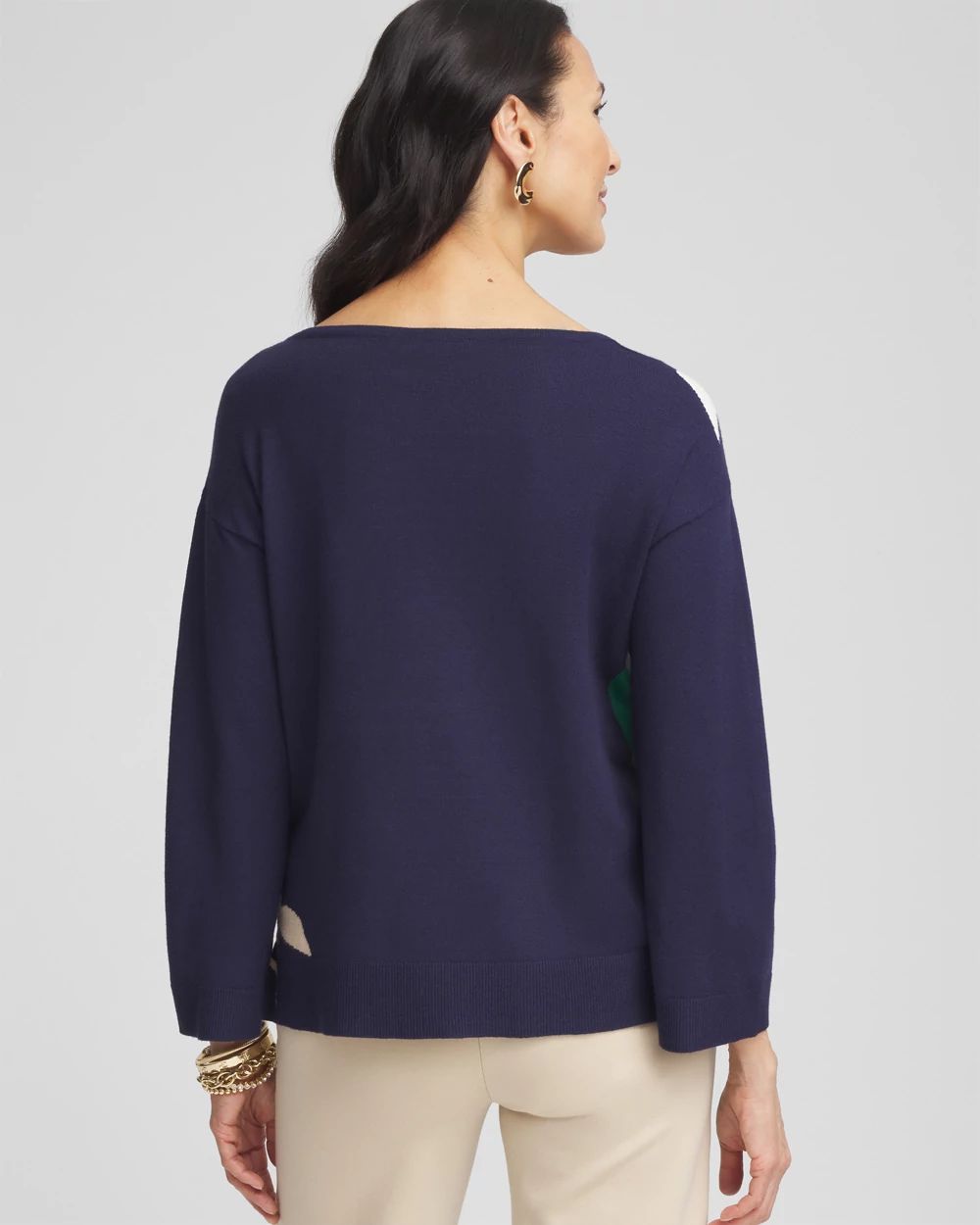 Wildflower Intarsia Pullover click to view larger image.