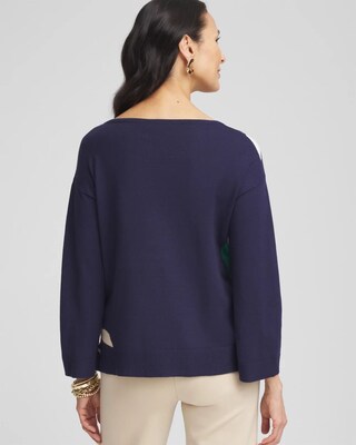 Wildflower Intarsia Pullover click to view larger image.